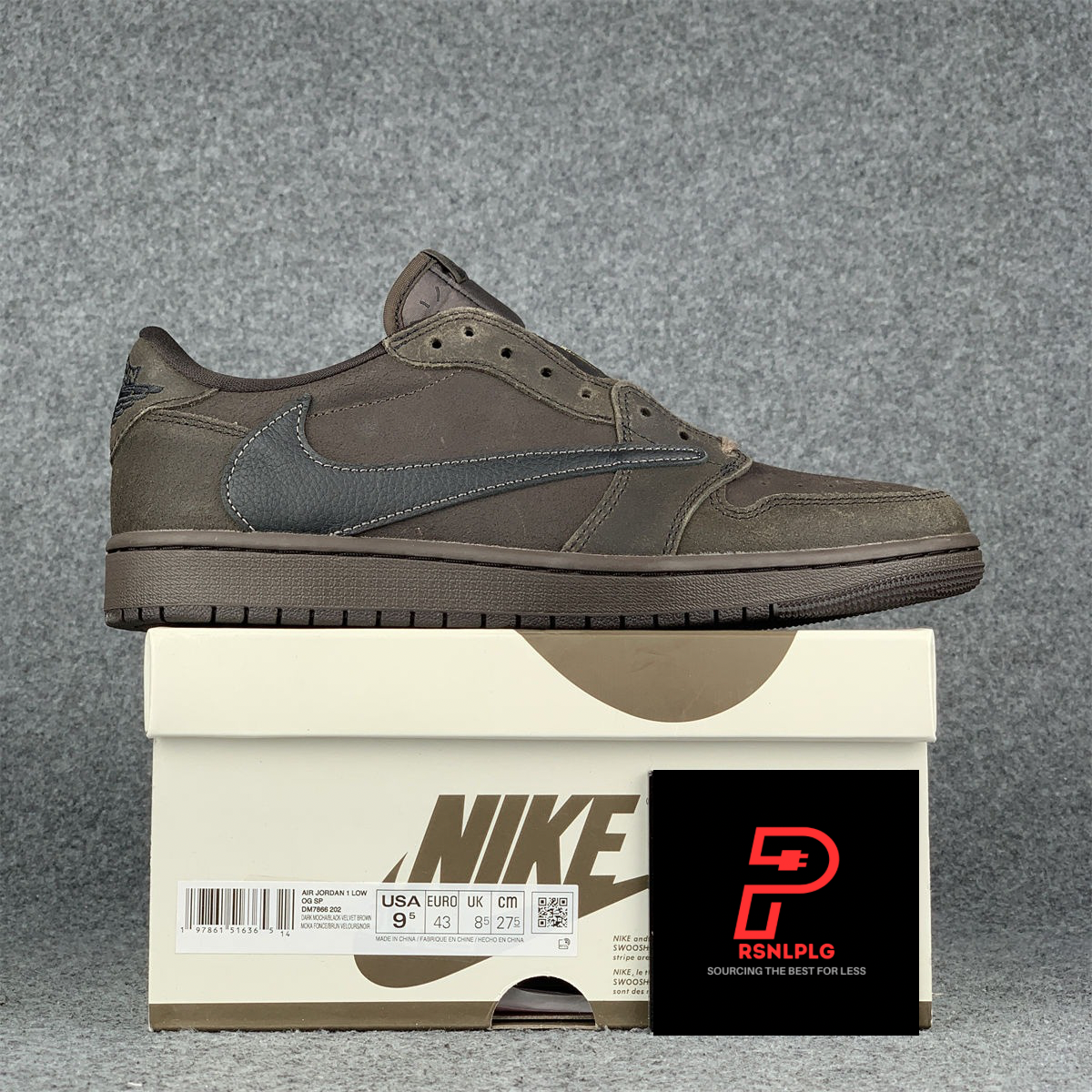 Travis Scott x Air Jordan 1 Retro Low OG SP 'Velvet Brown' (B Grade Version) - (Mens) EUR 44 • US 10 • UK 9