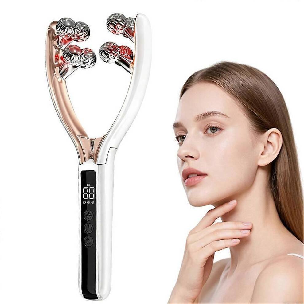 Facial Massager with 3D Roller,Lymphatic Drainage Tool for Face,Leg and Neck Massage - Lymphatic Contour Face Brush Lift