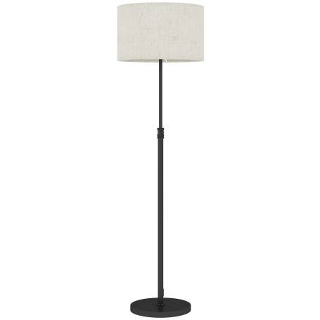 Höj- och Sänkbar Golvlampa med Fjärrkontroll, Dimmer och Justerbar Färgtemperatur – Svart/Krämvit, 133–168 cm