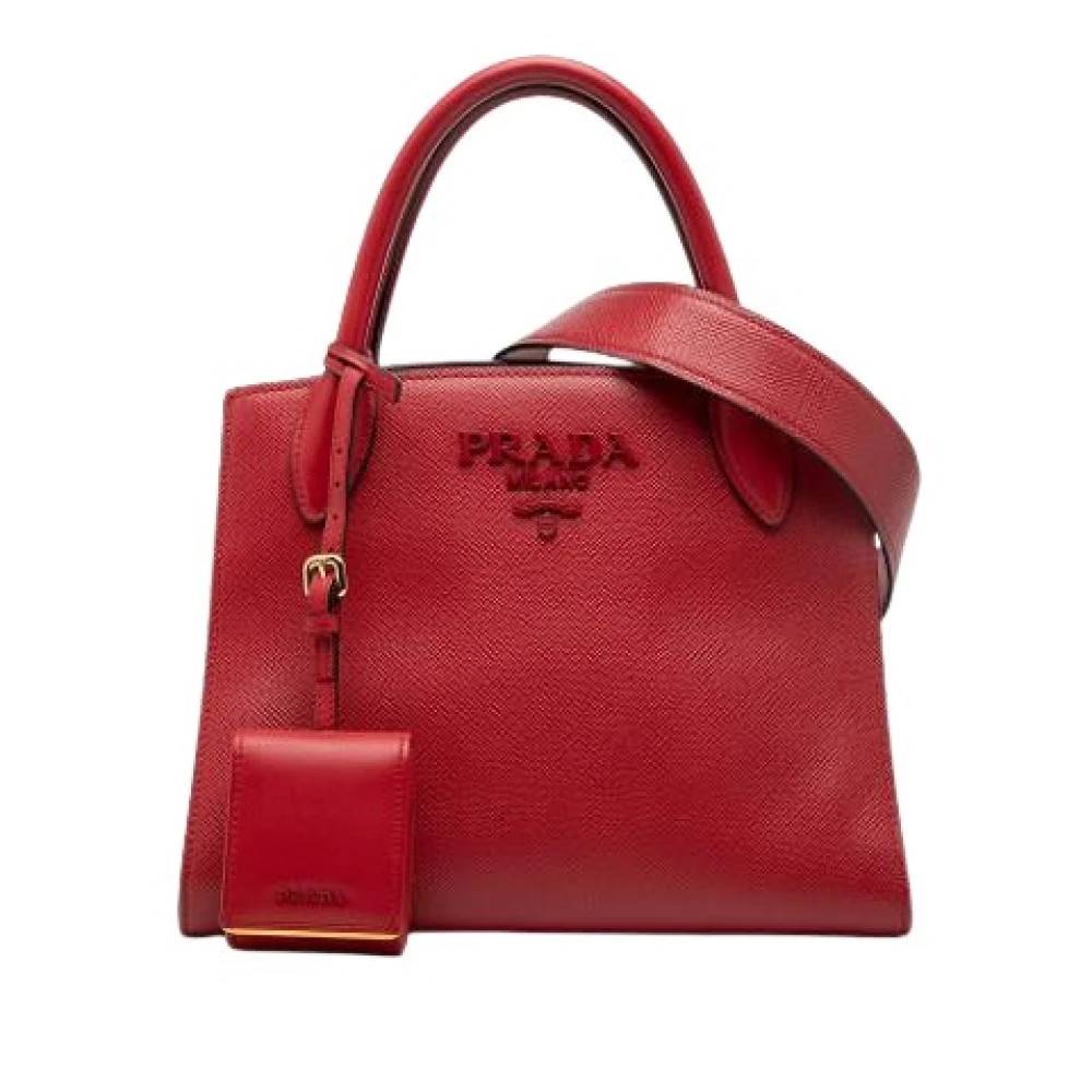 Prada Vintage Pre-owned Vintage Satchel - Vintage - Dame - Rød - ONE SIZE - Læder