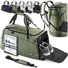 Sportväska Träningsväska + Ryggsäcksfunktion, Skofack, Blötfack | 40L / 60L Resväska Simväska Fitnessväska Sport Gym Fitness Axelremsväska Handbagage Weekenderväska Resa Väska Herrar Damer Barn