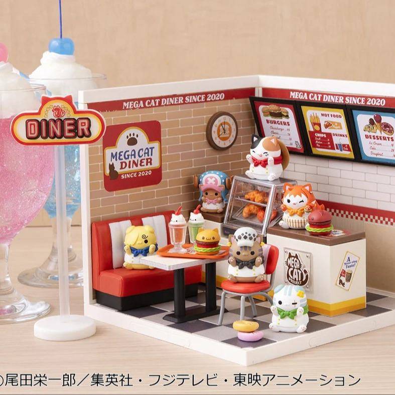 ONE PIECE -Mega Cat Project Nyanpiece Nyan Diner! -Display 3cm (6pcs)