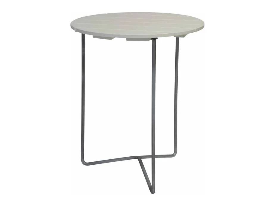 Grythyttan Stålmöbler Bord 6B Hvidlakeret eg/galvaniseret stål 60 cm