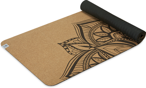 Gaiam Printed Cork Mandala Yoga Mat 5mm Yogamattor Kork - One Size