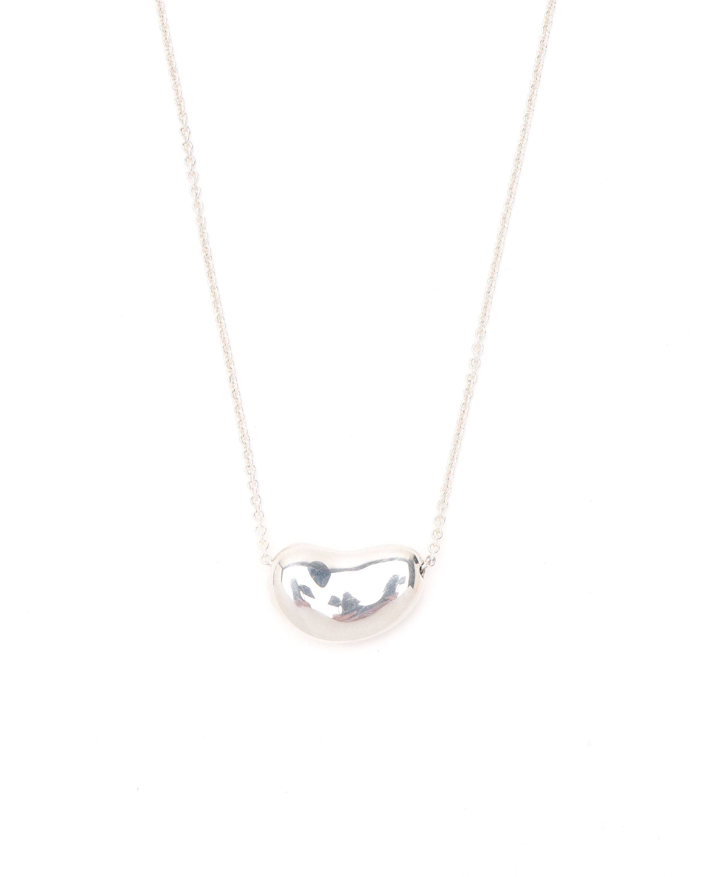 Tiffany & Co Elsa Peretti Large Bean Necklace - Silver - One Size