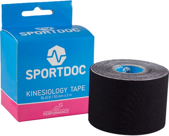 Sportdoc Kinesiology Tape Black Tennistillbehör Black - One Size