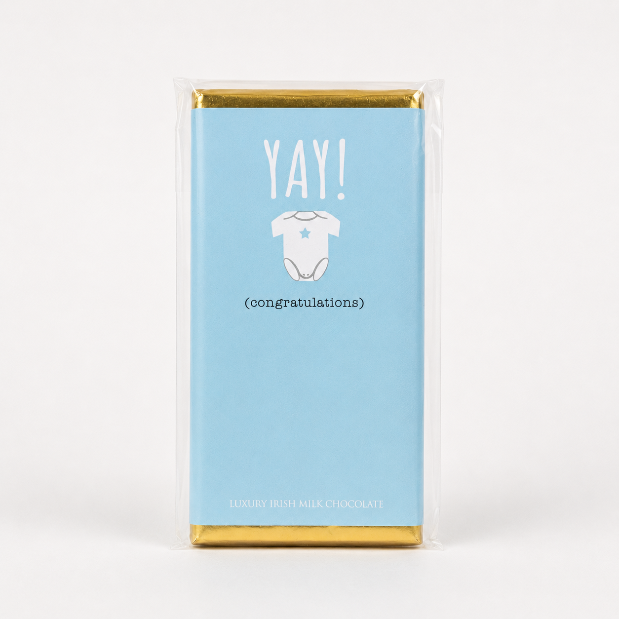 Budskabs chokolade | YAY! Congratulations (blå)