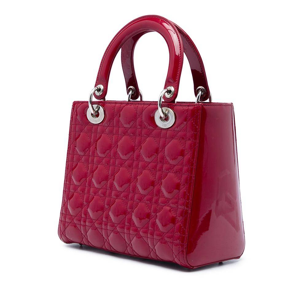 Dior Vintage Lady Stl. - Handväskor Från Magasin - Red (L 20cm x W 24cm x D 12cm)