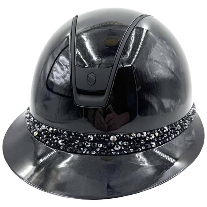 Ridhjälm Miss Shield 2.0 Glossy Glacier Matt Trim Svart (M)