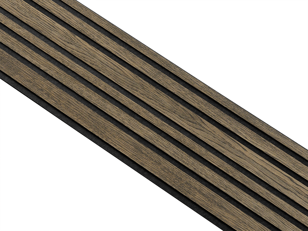 I-Wood Basic Mixed listebredde paneler, i sort kerne, Sort oliering - mål 17 x 300 x 2780 mm.