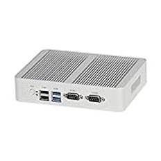 HUNSN Fanless Mini PC, Desktop Computer, HTPC, Kodi Box, Intel Celeron 4205U 5205U, Windows 11 or Linux Ubuntu, BM32, AC WiFi, BT, 2 x COM, 2 x LAN, HDMI, VGA, 16G RAM 128G SSD