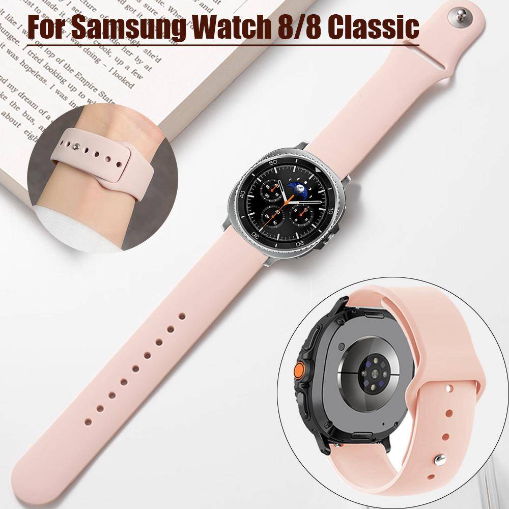 Mjukt silikonarmband för Samsung Watch 8 Galaxy Watch 8 Classic Armbandsbyte Dam Herr Inget glapp Galaxy Watch8 40 44 Correa