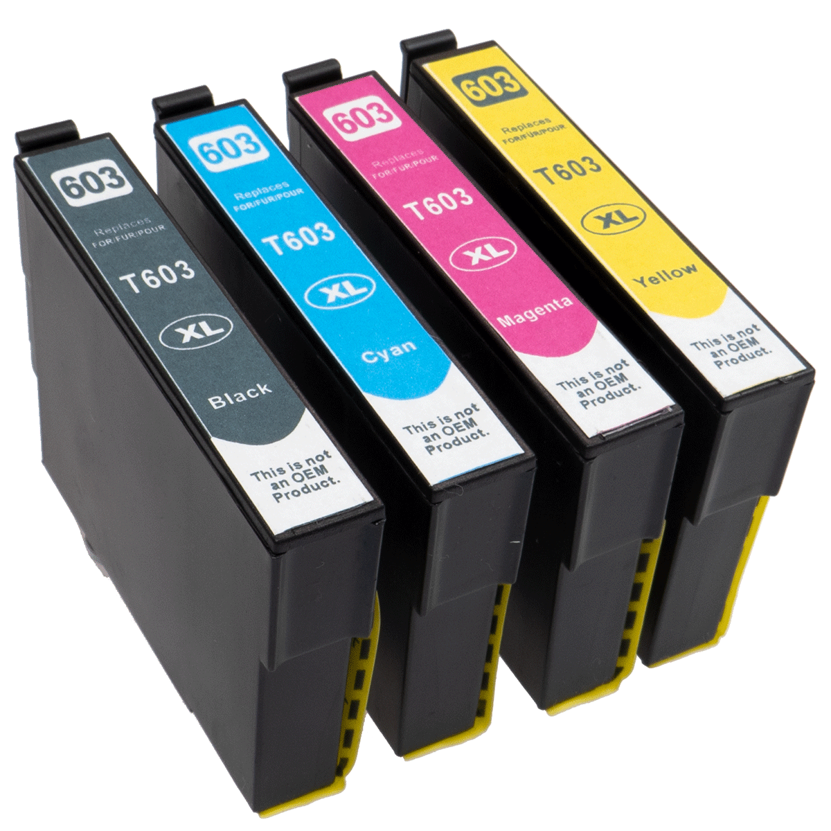 Epson 603 XL Set (BK/C/M/Y). Kompatibla (ej Epson original) bläckpatroner. Fri frakt.