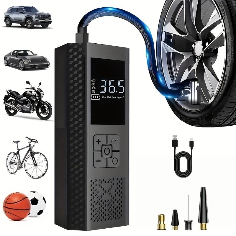 TEMU Wireless Digital Display Air Pump For Cars, Bicycles, Motorcycles, Balls, And Swim Rings - Max Pressure 150psi, Triple Inflation Speed