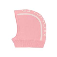 Moncler Enfant - intarsiastickad skidmask - barn - bomull/jungfruull/ull - 3XS - Rosa