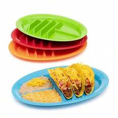 Tacotallrik / Tortillavärmare / Hållare för mexikansk wrap / Majstortillatallrik - Multifärgad (blå,grön,Orange färg)