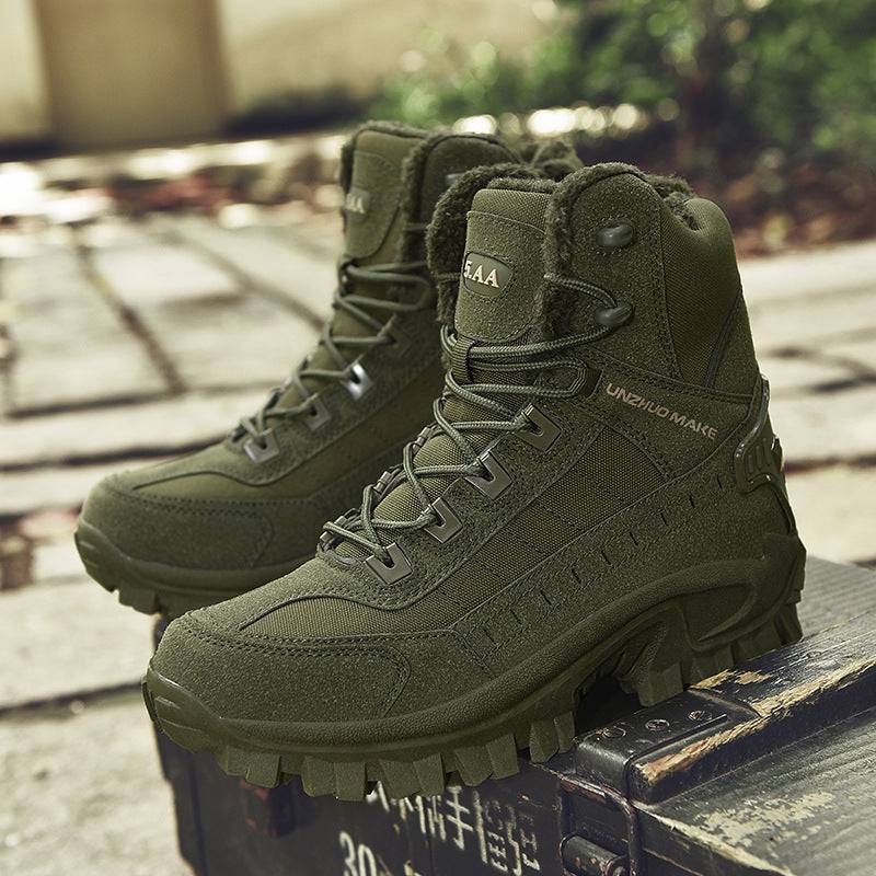 Men's Striders Winter Fleece-lined Warm Snow Striders for Men - Army Green / 44