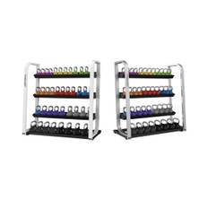 Life Fitness Studio Kettlebell Set & Rack - Arctic Silver