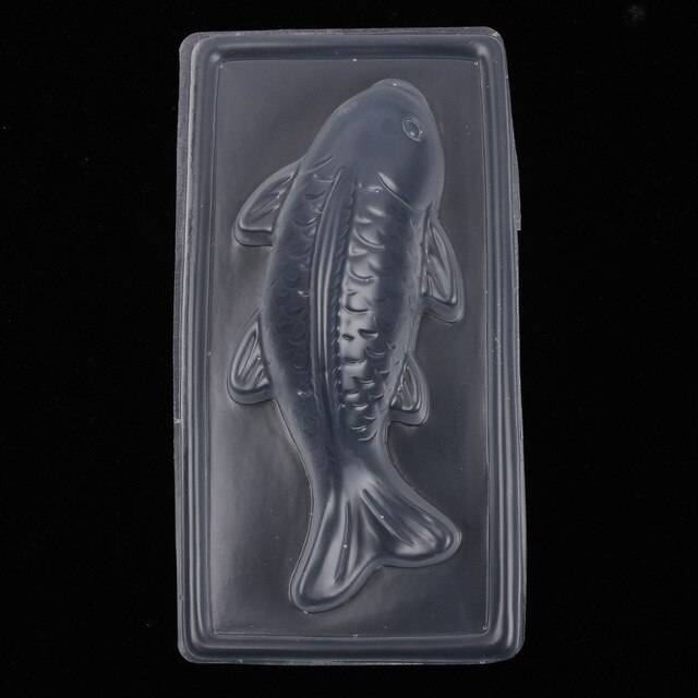 3d koi fiskform plastkaka choklad gelé socker hantverk mögel handgjord form kaka dekorera formar bakverktyg - S