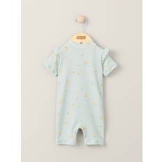 Mamas & Papas Mamas & Papas Green Lemon Print Textured Short Sleeve Rashsuit