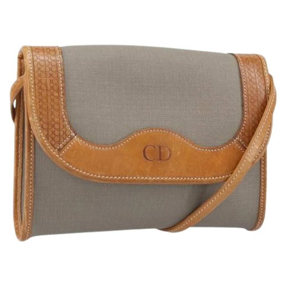 Dior Vintage Pre-owned Vintage Skuldertaske - Vintage - Dame - Grå - ONE SIZE - Uld