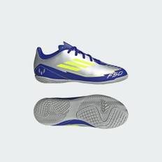 F50 Club Messi Indoor Boots Kids - Silver Metallic / Solar Yellow / Lucid Blue - 35