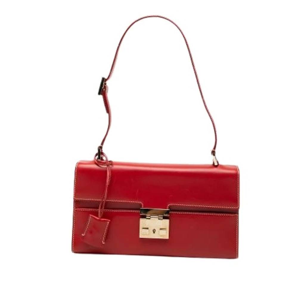 Gucci Vintage Pre-owned Vintage Skuldertaske - Vintage - Dame - Rød - ONE SIZE - Uld