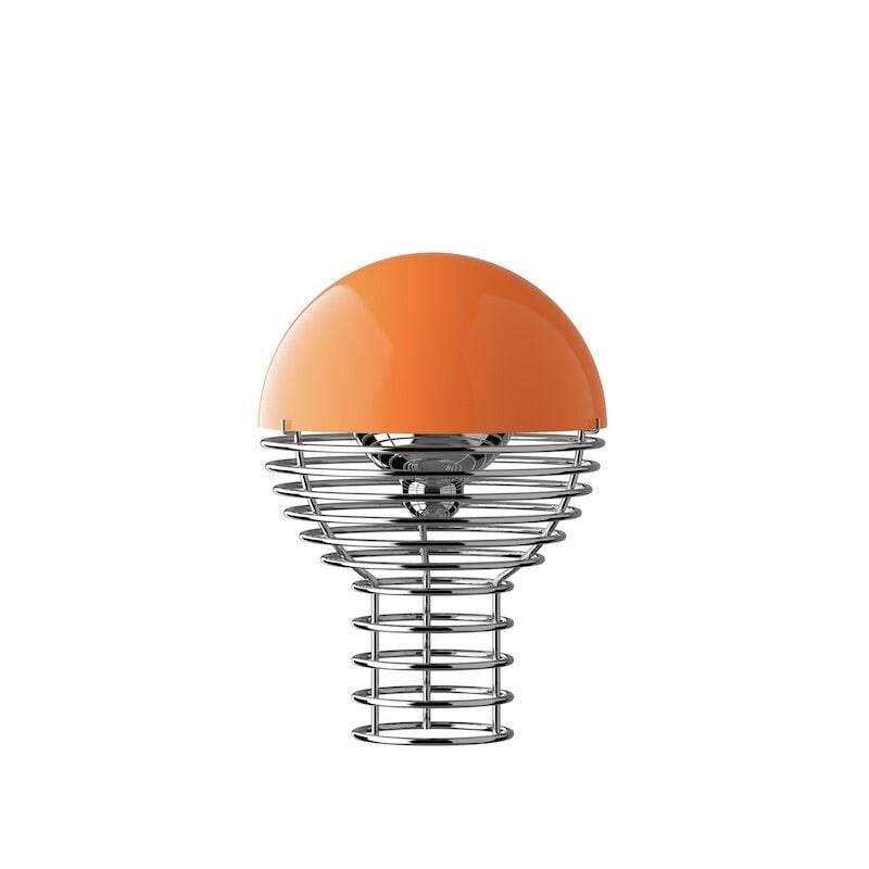Verpan Wire portabel bordslampa orange