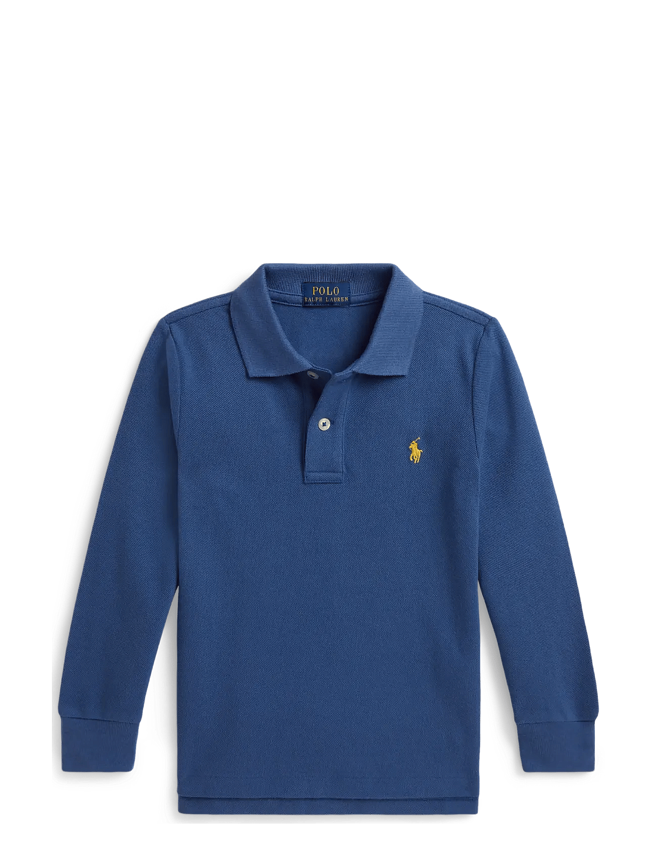 Ralph Lauren Kids Cotton Mesh Long-Sleeve Polo Shirt - Blue - 6