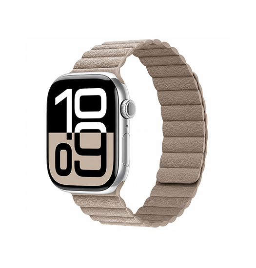 Apple Watch (38/40/SE/41/42mm) - Valence™ Loop Læder Rem - Beige