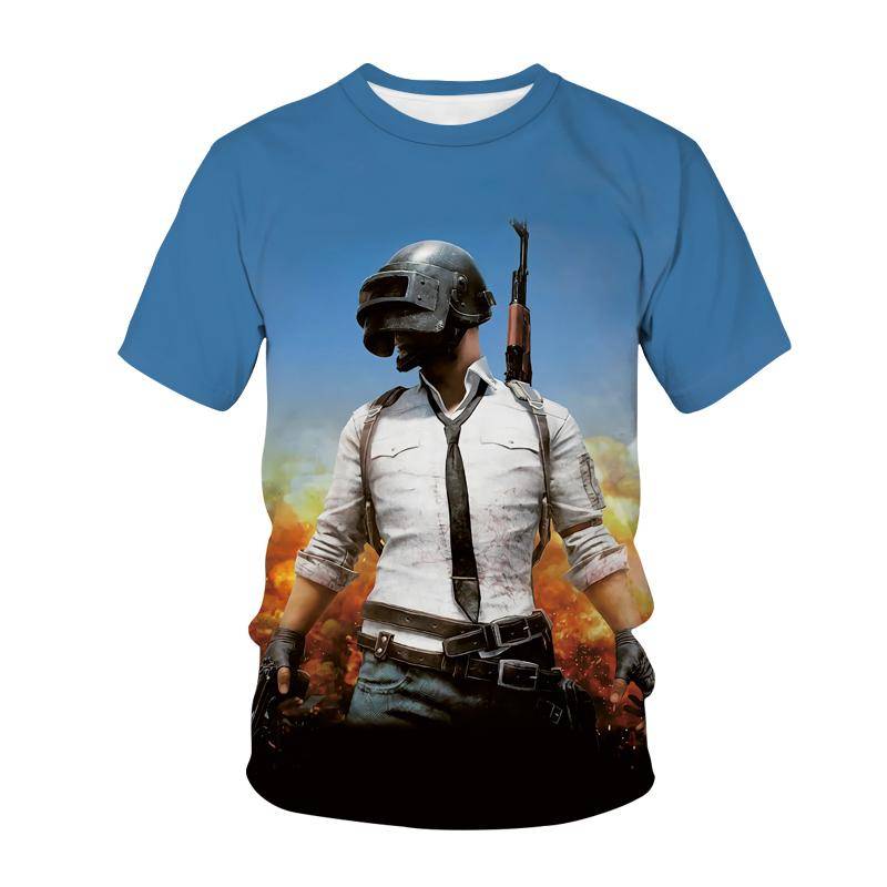 Playerunknowns Battlegrounds T-shirts Spel PUBG 3D-tryck Flickor Pojkar Casual Mode T-shirt Barn T-shirts Toppar Barnkläder cm black