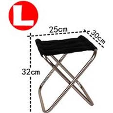 Utomhus ultralätt vikt vikbar fiske stol picknick camping aluminiumlegering picknick fiske stol utemöbler - silver--l