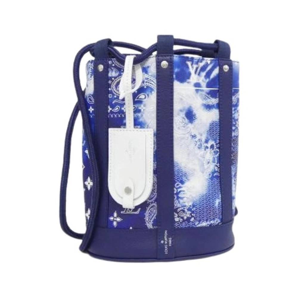 Louis Vuitton Vintage Pre-owned Vintage Bucket Skuldertaske - Vintage - unisex - Blå - ONE SIZE - Uld