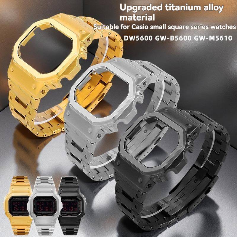 Lätt titanlegeringsremfodral för Casio G-SHOCK DW5600 GW-M5610 GWX5600 GW-B5600 Mod-kit Metall titanramband verktyg
