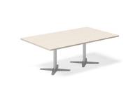 (ComputerSalg) Konferencebord DNA rektangulært 5000x1200mm birk, alugrå understel