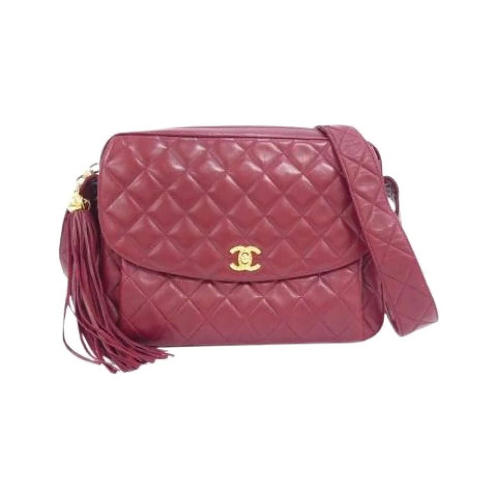 Chanel Vintage Pre-owned Vintage Skuldertaske - Vintage - Dame - Rød - ONE SIZE - Uld