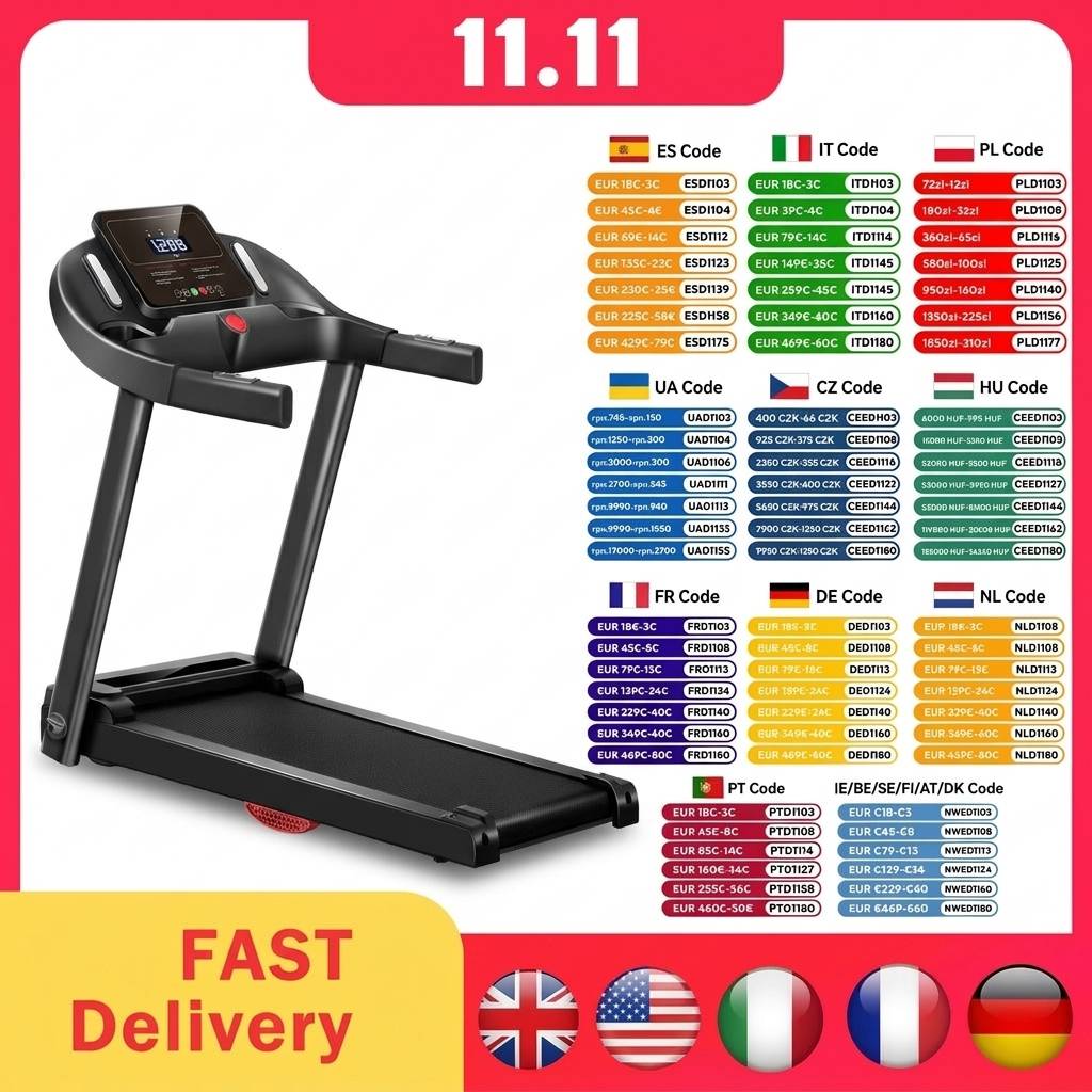ROBORE P9 Folding Treadmill for Home 14KM/H with Heart Rate Sensor 3.0HP Brushless Motor 136kg Weight Capacity Low Noise Electric Running Machine Cardio Fitness Equipment Home Gym Office Workout