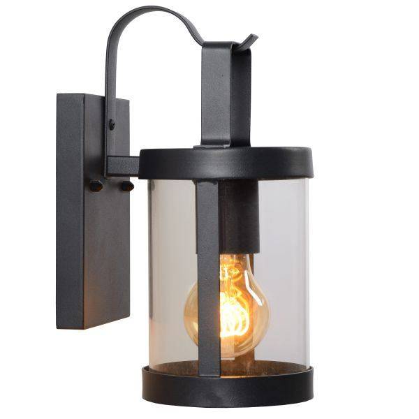 Lucide Lindelo væglampe E27 IP23 sort