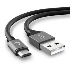 USB-kabel / datakabel för Logitech MX Masters 2S / MX Anywhere 2S / Keys-to-Go / K800, K830 / G903 / MX Ergo - 2m 2A USB-sladd Nylon Datakabel grå