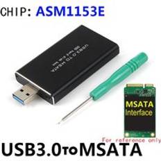 Usb 3.0 to msata mini-sata 30 * 50mm i full storlek ssd bärbar hårddiskdrivare externt hölje