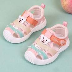1 par babysommarskor för småbarn, mjuka, halkfria sandaler med andningsförmåga - Rosa (EUR16,EUR18,EUR19,EUR20,EUR21,EUR22,EUR23,EUR24,EUR17)