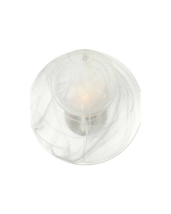 Loire Sconce Polished Nickel/White Glass