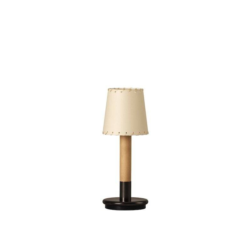 Santa & Cole Básica Mínima Batería bordslampa stitched beige parchment