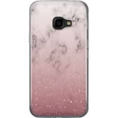 Samsung Galaxy Xcover 4 Gennemsigtigt Telefoncover Glitter och marmor