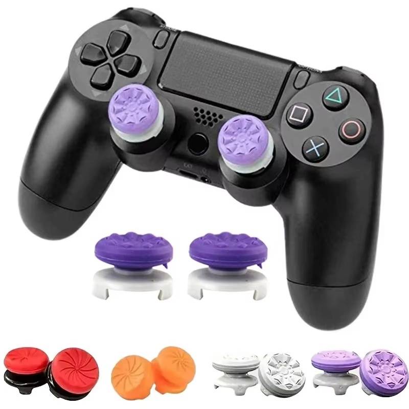2 Pcs/Set Thumbsticks Grip Game Controller Silicone Grip Cover Controller Joystick Cover Extenders Caps Accessories For PS4 PS5
