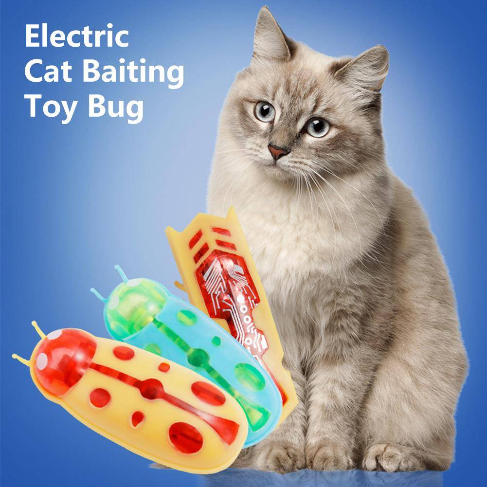 Automatisk Elektrisk Krypande Nyckelpiga Katt leksak Intelligent Nyckelpiga Skaka Interaktiv leksak för Katt Hund Rolig leksak Husdjurstillbehör