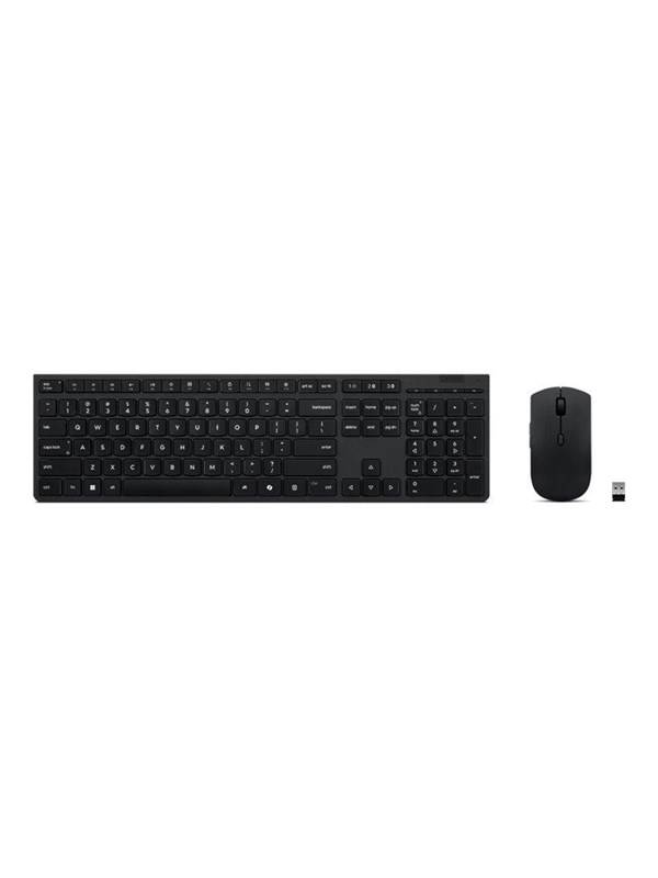 Lenovo Professional - keyboard and mouse set - QWERTY - US with Euro symbol - grey Input Device - Tastatur & Mus set - Engelska - Grå