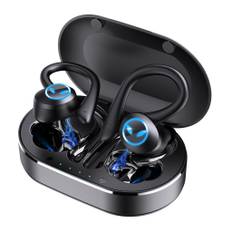 Q25 TWS Bluetooth 5.1 Vattentäta Sporthörlurar- Svart