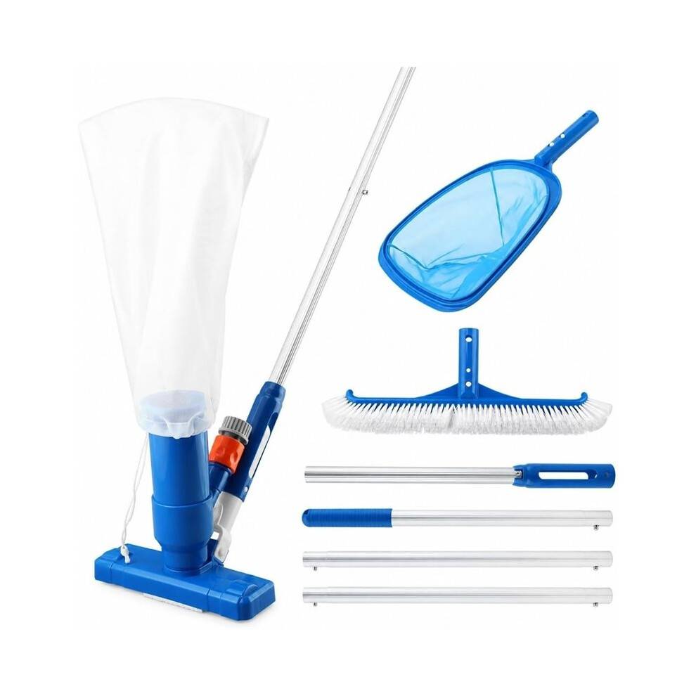 Pool Cleaning Kit for Above Ground Pools Pool Vacuum and Skimmer Combo, Spa Jet Vacuum with Net & Brush EU Interface