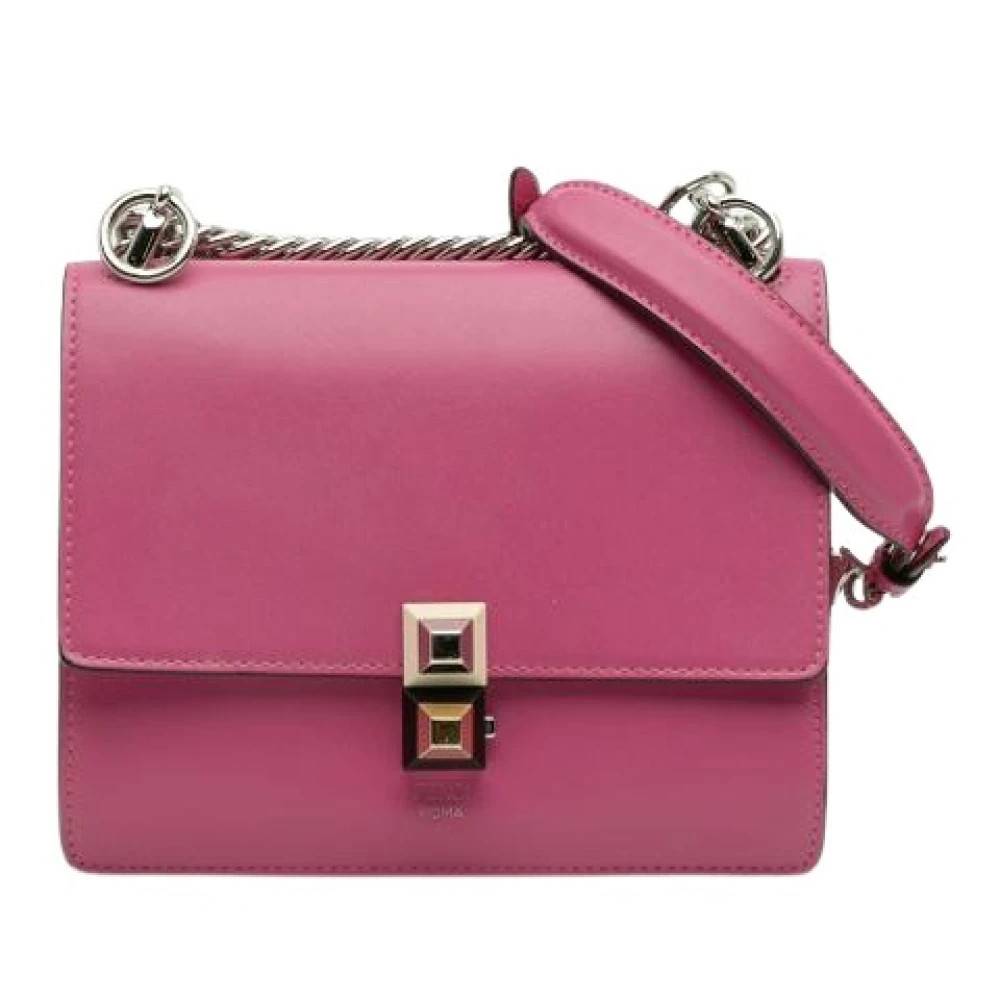 Fendi Vintage Pre-owned Kan I Skuldertaske - Vintage - Dame - Lyserød - ONE SIZE - Uld
